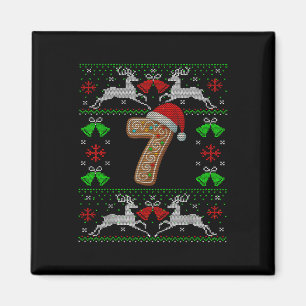 Aimant Chemise de Noël drôle et laide de Number 7 67 Meme