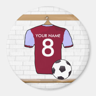 Aimant Chemise de soccer personnalisable (clarette et ble