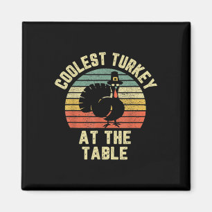 Aimant Chemise drôle de Thanksgiving Rétro La plus cool d