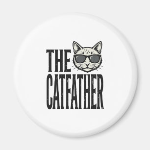 Aimant Chemise graphique citation chat vintage Funny Catf