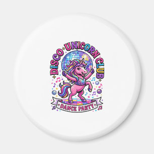 Aimant Chemise graphique du club de licorne disco Licorne