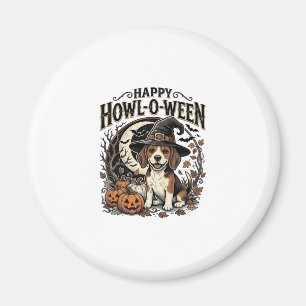 Aimant Chemise Halloween Chapeau De Sorcière Beagle Joyeu
