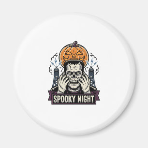 Aimant Chemise Halloween Monstre avec Gravure de Lune de