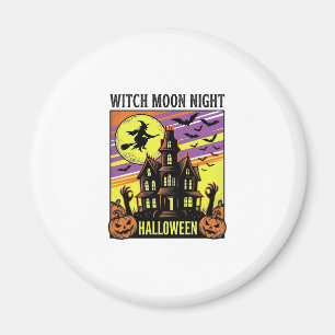 Aimant Chemise Halloween Sorcière Maison Hantée Nuit_
