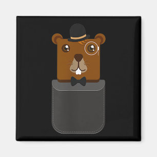 Aimant Chemise Joyeuse Fête Du Marmotte Dans Votre Pochet