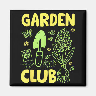 Aimant Chemise rétro drôle de club de jardin mignon amate