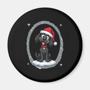 Aimant Chemise T-S Noël Chapeau de Père Noël Labrador Noi