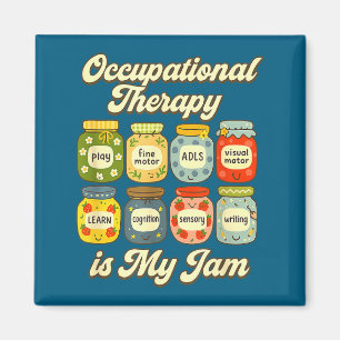 Aimant Chemise Thérapie occupationnelle Confiture Pots OT