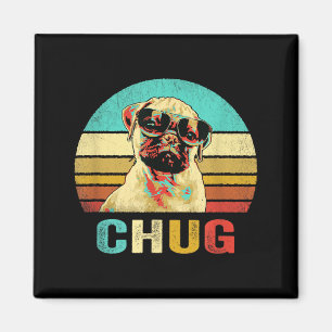 Aimant Chemise Vintage Chug Chien Coucher de soleil