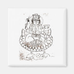 Aimant Chemise vintage Lord Ganesha T Hinduisme Yoga _