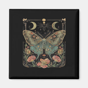 Aimant Chemise Whimsigoth Moth, T-shirt papillon botaniqu