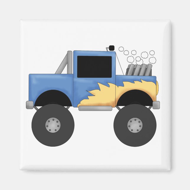 Aimant Chemises et cadeaux Blue Monster Truck (Devant)