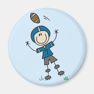 Aimant Chemises et cadeaux du joueur de football bleu