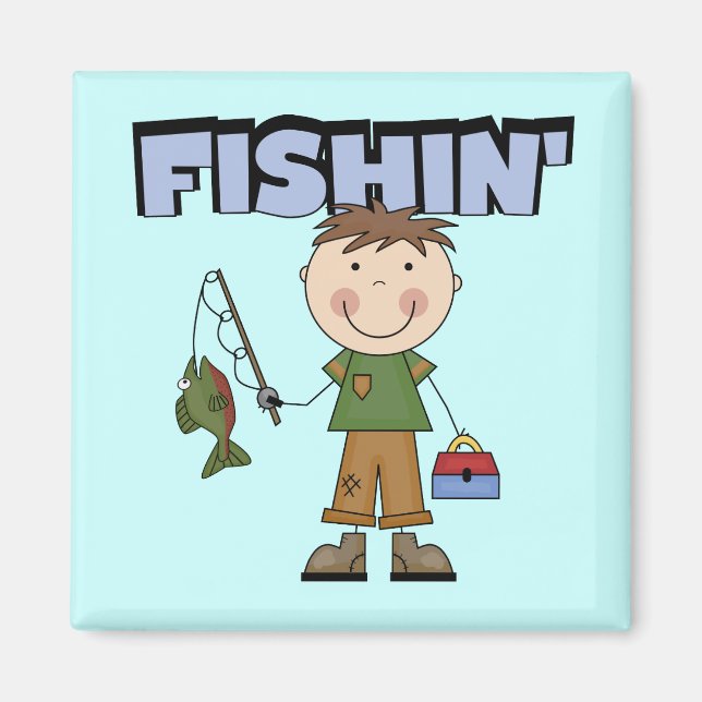 Aimant Chemises et cadeaux Fishin' Boy (Devant)