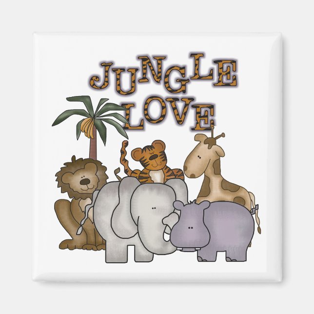 Aimant Chemises et cadeaux Jungle Love (Devant)