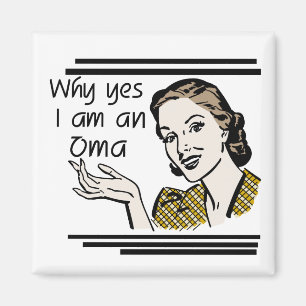 Aimant Chemises et cadeaux Oma rétro