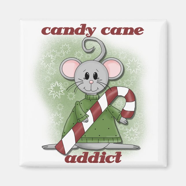 Aimant Chemises et cadeaux pour toxicomanes sucres de can (Devant)