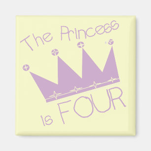 Aimant Chemises Princess Crown 4th Birthday