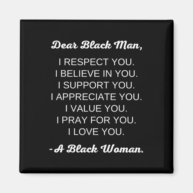 Aimant Cher Black Man Black Love Black Relations (Devant)