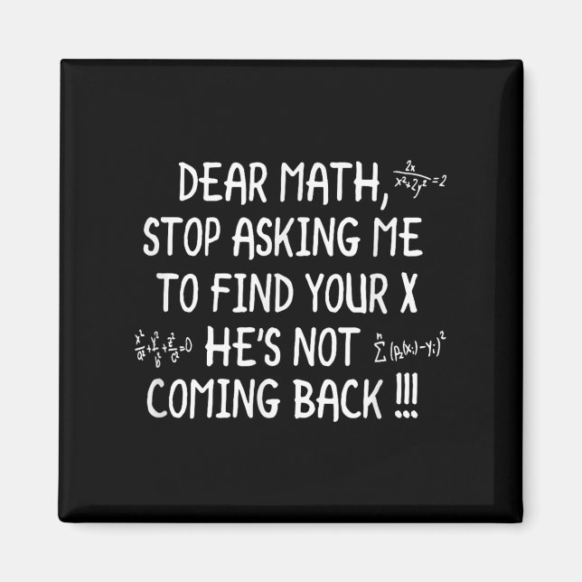 Aimant Cher Citation Math Funny Math Math (Devant)