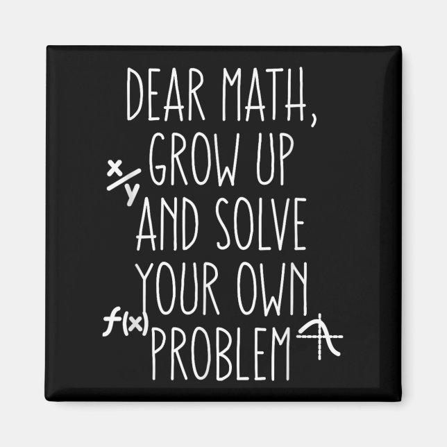 Aimant Cher Math Augmente Et Résoudre Vos Propres Problèm (Devant)