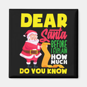 Aimant Cher Père Noël avant d'expliquer combien vous save