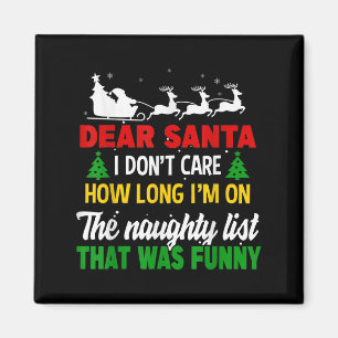 Aimant Cher Père Noël, je me fiche du temps que je passe