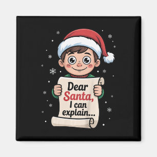 Aimant Cher Père Noël Je Peux Expliquer Drôle Mauvaise Li