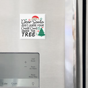 Aimant Cher Père Noël Laissez simplement votre carte de