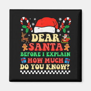 Aimant Cher Santa Je peux expliquer Funny Noël Xmas Squad