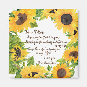 Aimant Chère maman Sunflower