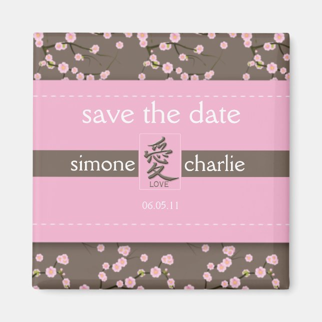Aimant Cherry Blossom Wedding Favor (Devant)