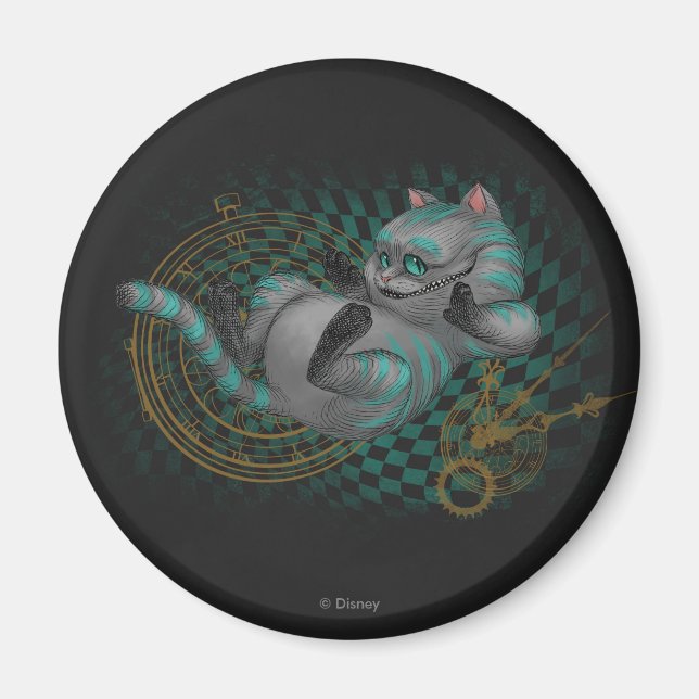 Aimant Cheshire Cat | Le temps est une poubelle' (Devant)