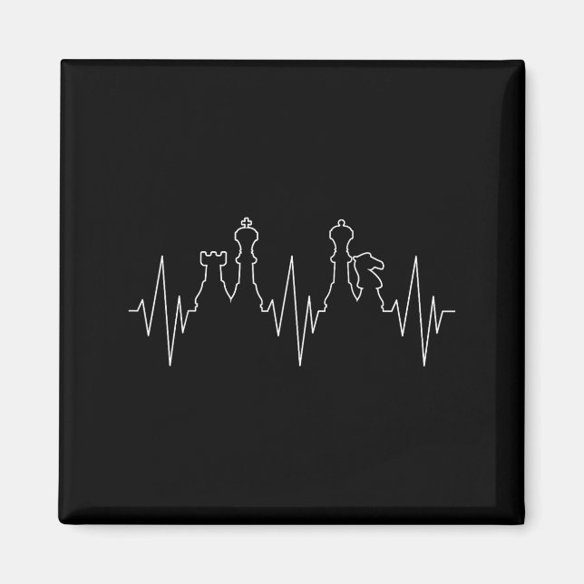 Aimant Chess Heartbeat Chess Master Chess Club  (Devant)