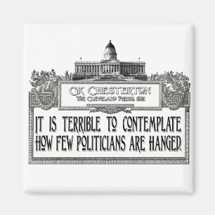 Aimant Chesterton sur accrocher des politiciens