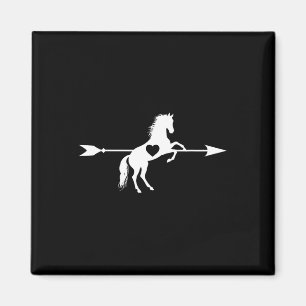 Aimant Cheval Amour Cupide Flèche Cheval Coeur Cheval Eq