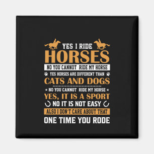 Aimant Cheval Art Oui I Ride Chevaux