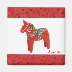 Aimant Cheval de Dala suédois Scandinave
