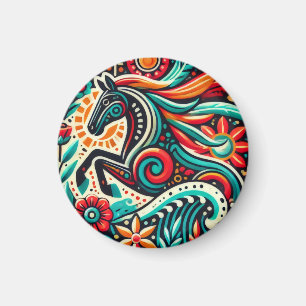 Aimant cheval de fête mexicaine