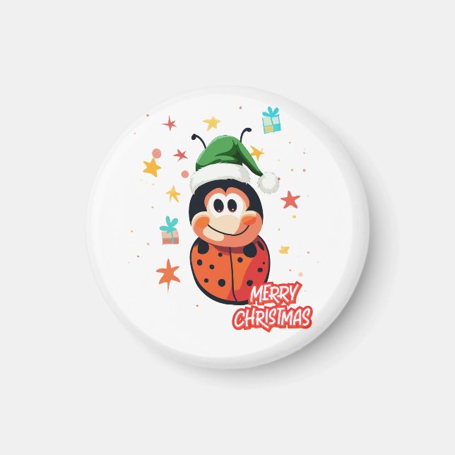 Aimant Cheval de Noël Ladybug (Devant)