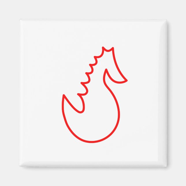 Aimant Cheval de recherche adorable (Devant)