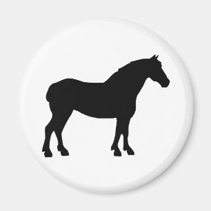 Aimant Cheval de trait (noir)