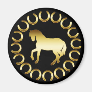 AIMANT CHEVAL D'OR