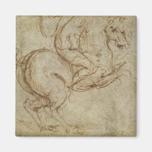Aimant Cheval et cavalier (à l'encre sur le papier)