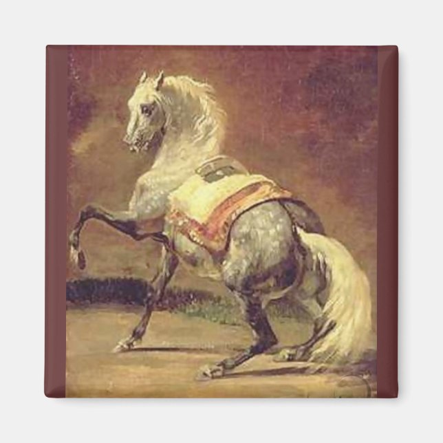 AIMANT CHEVAL GRAY REMPLI (Devant)