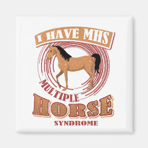 Aimant Cheval Lover J'Ai Le Syndrome De Chevaux Multiples