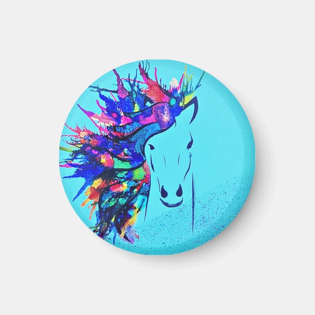 Aimant Cheval multimédia mixte (Devant)