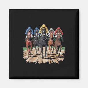 Aimant Cheval Racer Jockey Racer Derby Rider Cadeaux Homm