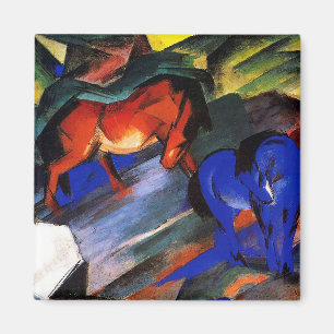 Aimant Cheval rouge et bleu de Franz Marc