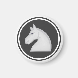 Aimant Chevalier blanc de pièce d'échecs